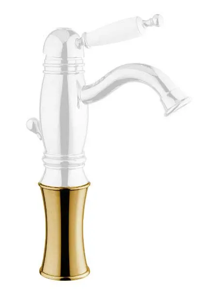 10 Cm Gold-Rimmed Faucet Riser Kit – Adjustable Height Extension 1
