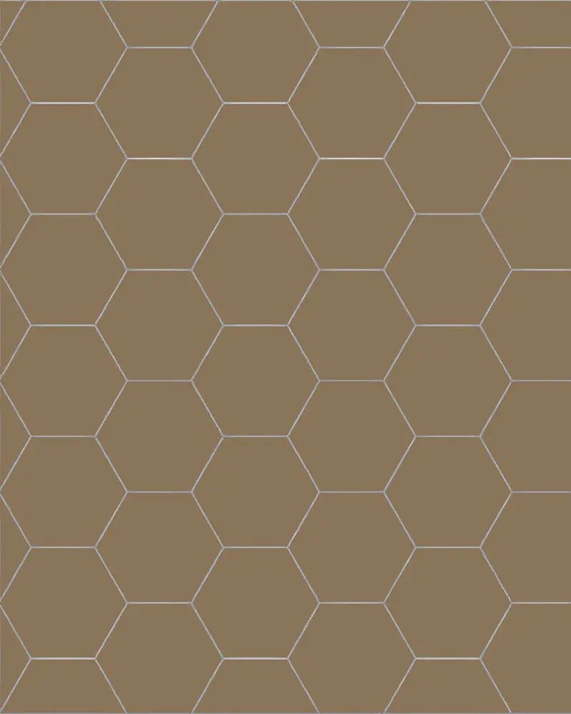 10 Cm Hexagon Brick – Rich Coffee Brown 1