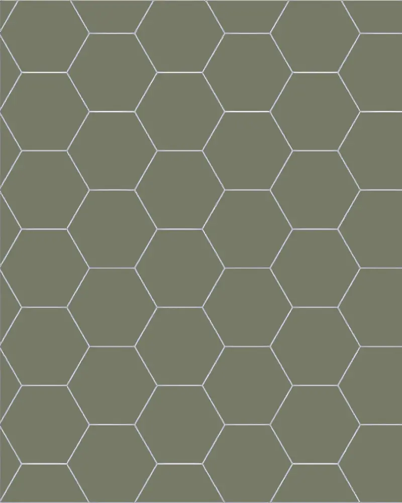 10 Cm Hexagonal Clinker Tile – Australian Green 1