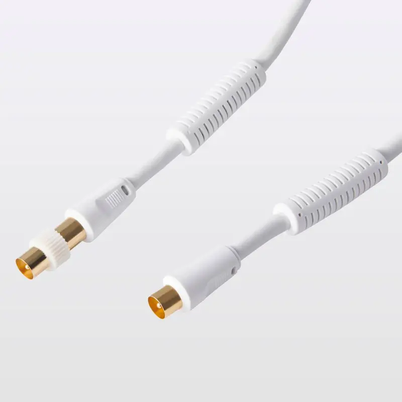 10-Metre Gold-Plated F-To-F Coaxial Cable – 9.5Mm Diameter 1