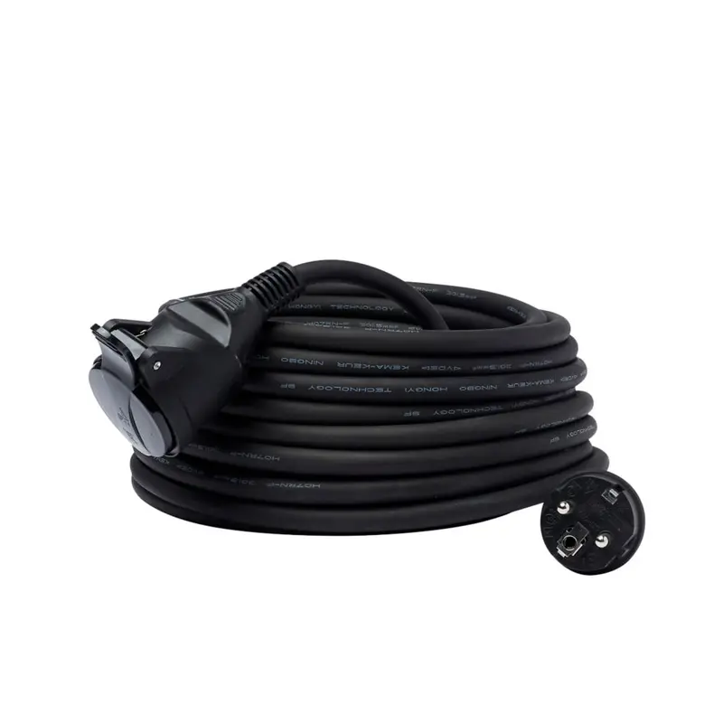 10-Metre Unswitched 16A Black Extension Lead With Valve – 1-Gang 1