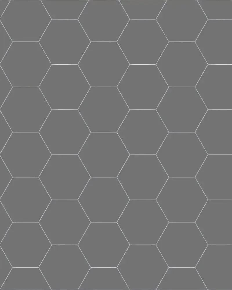 10X10 Cm Hexagonal Clay Tile In Graphite Gray 1