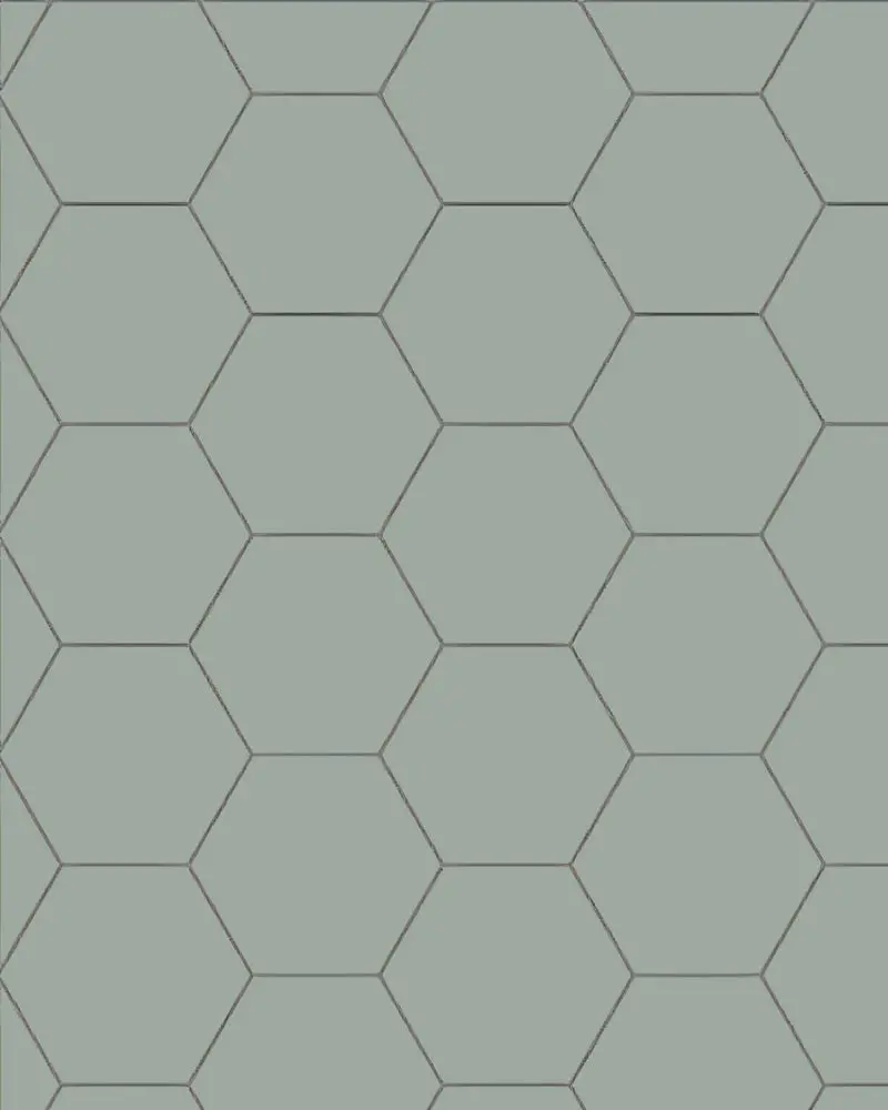 15 Cm Hexagon Clinker Tile – Light Green Finish 1