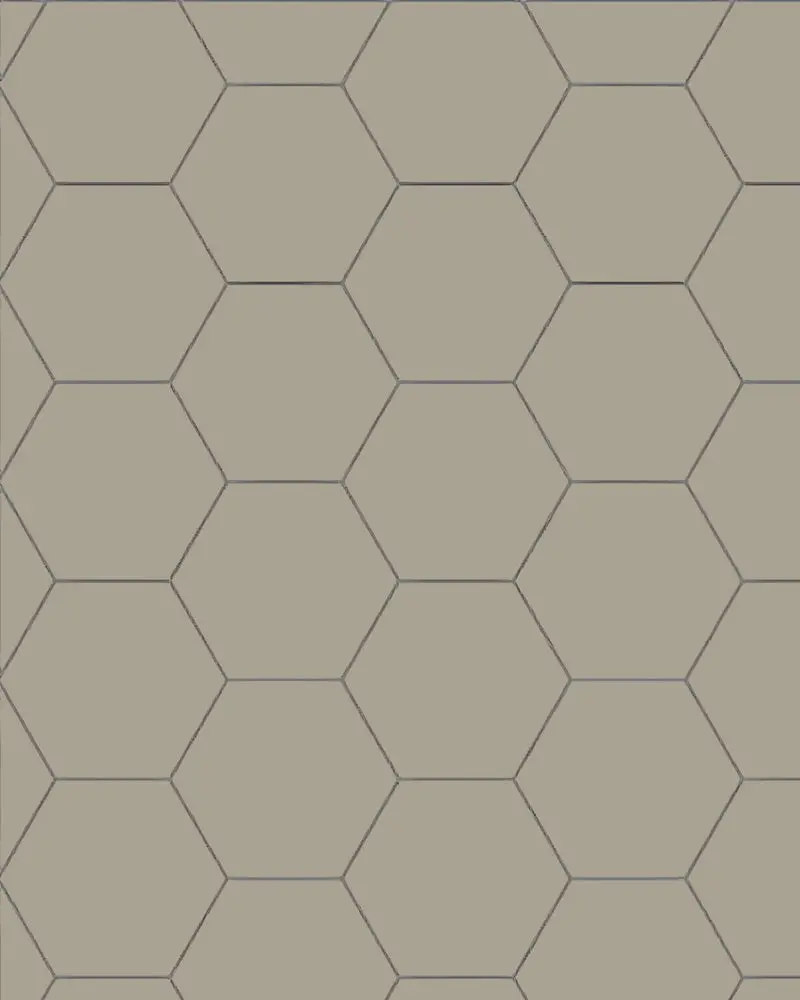 15 X 15 Cm Hexagon Tile – Light Grey Finish 1