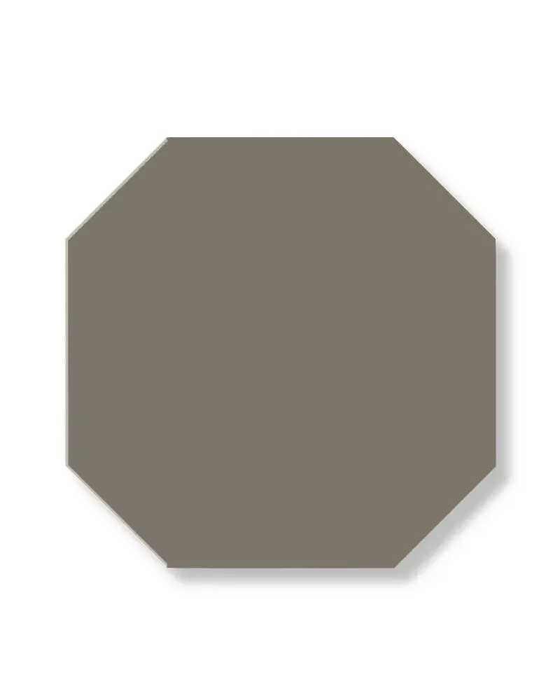 15X15 Cm Octagonal Clay Tile In Graphite Gray 1