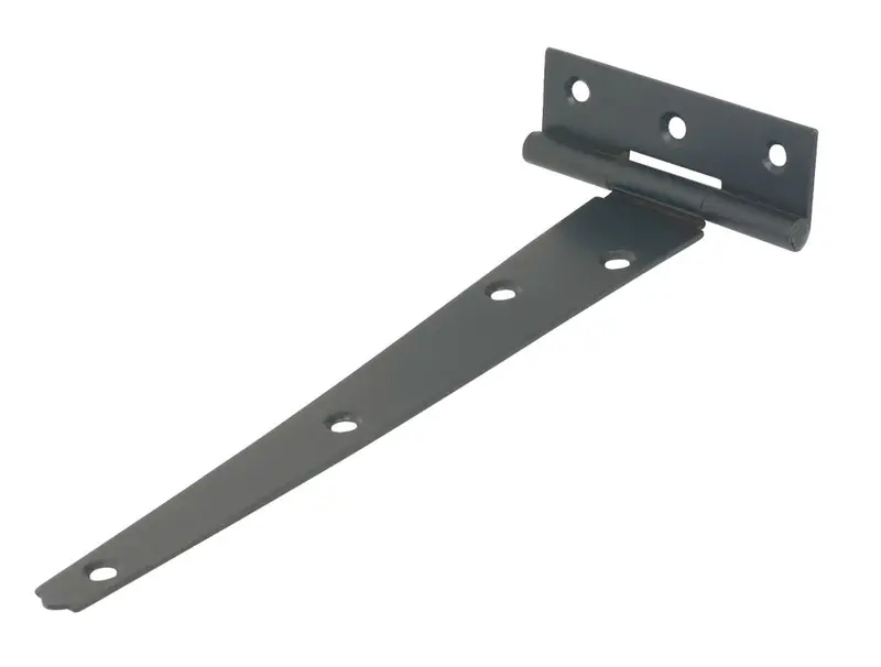 2-Pack Black Powder-Coated Light-Duty Tee Hinges – 205Mm Length 1