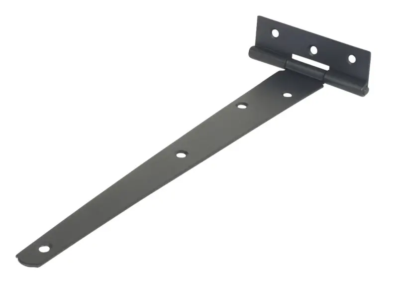 2-Pack Black Powder-Coated Light-Duty Tee Hinges – 255Mm 1