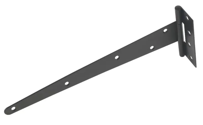 2-Pack Black Powder-Coated Medium-Duty Tee Hinges – 305Mm 1