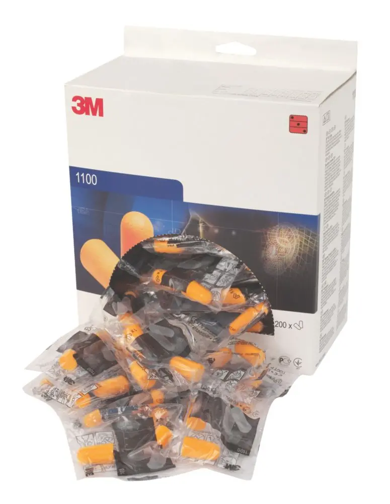 3M 1100 High-Noise Reduction Earplugs – 37Db Snr, 200 Pairs 1