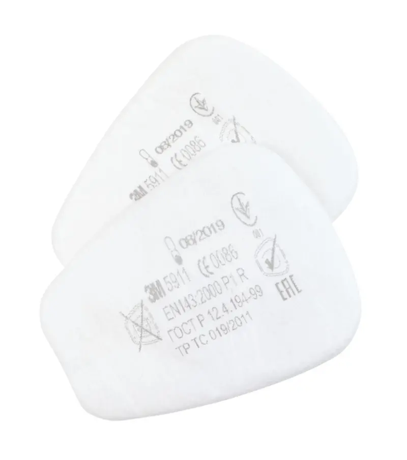 3M 5911 Particulate Filters – P1R Rated, Compatible With 6000/7000 Series Masks, 2-Pack 1