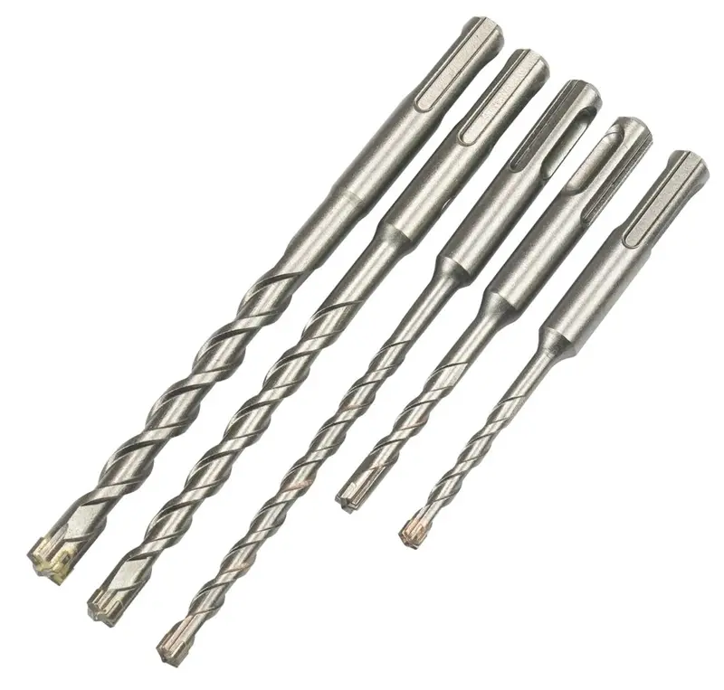 5-Piece Erbauer Sds Plus Masonry Drill Bit Set – High-Performance Carbide Tips 1