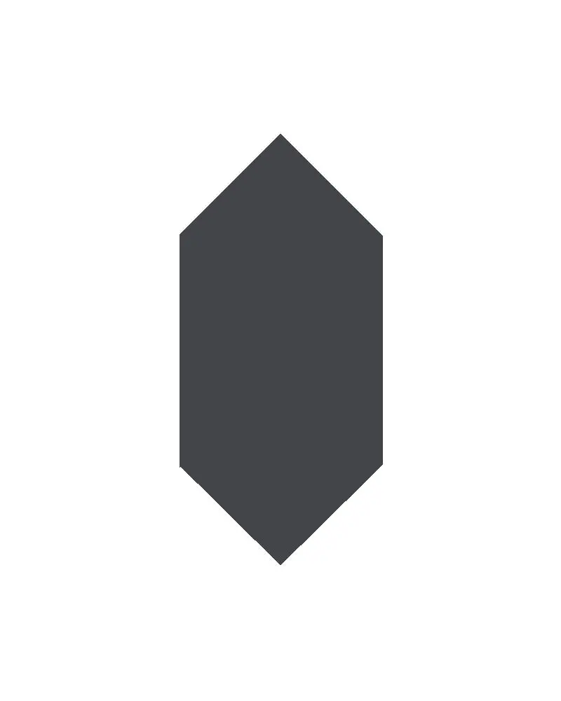 7X15 Cm Hexagonal Diamond Clay Tile In Black 1