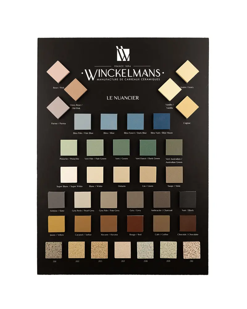 A4 Glazed Ceramic Tile Color Chart 1