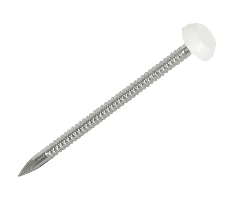 A4 Stainless Steel Upvc Nails (2 × 40 Mm, White Head) – 250-Pack 1