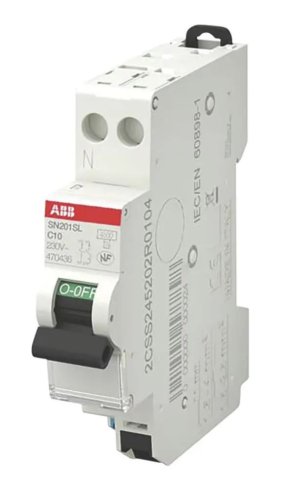 Abb 10A Type C Mcb – 1+N Pole, 6Ka Rated Breaking Capacity 1