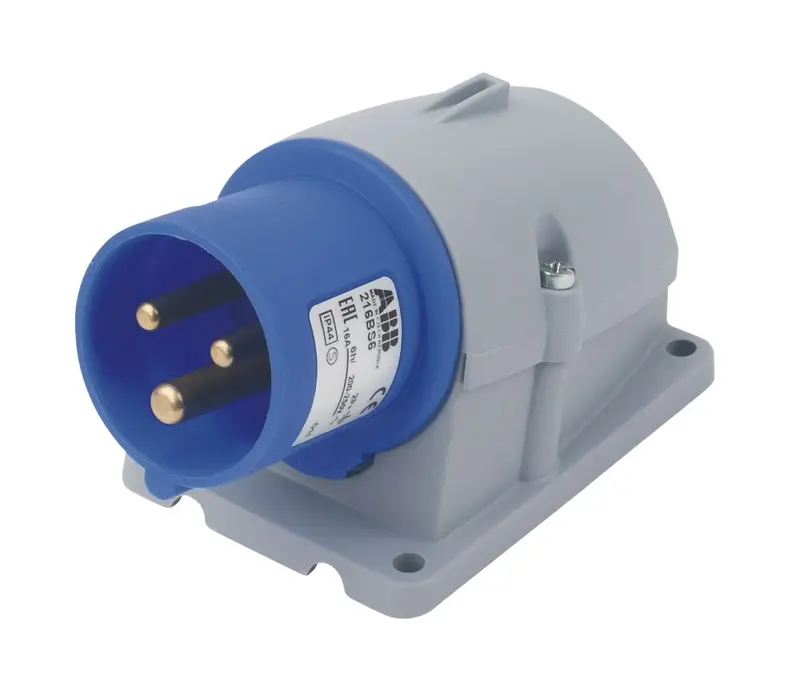 Abb 16A 2-Pole Plus Earth Surface Plug – 250V Ergonomic Design 1