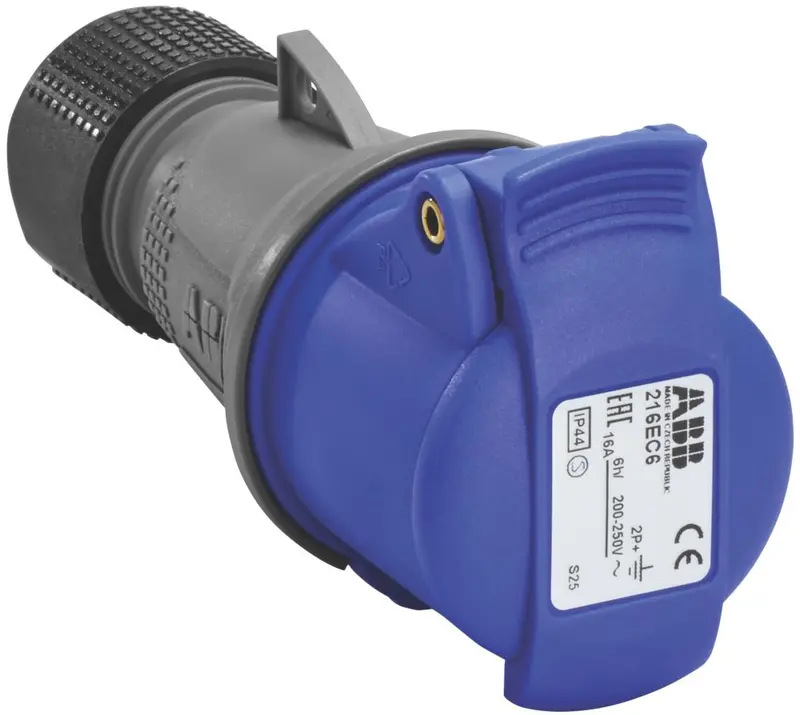 Abb 16A 2P+E Coupling Connector – 250V High-Integrity Link 1