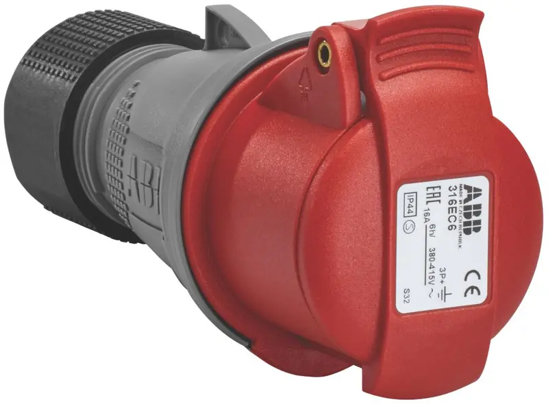 Abb 16A 3-Pole Plus Earth Inline Connector – 415V Robust Coupling Device 1
