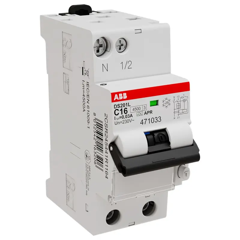 Abb 16A 30Ma 1+N Type A Residual Current Breaker With Overcurrent Protection (Rcbo) 1