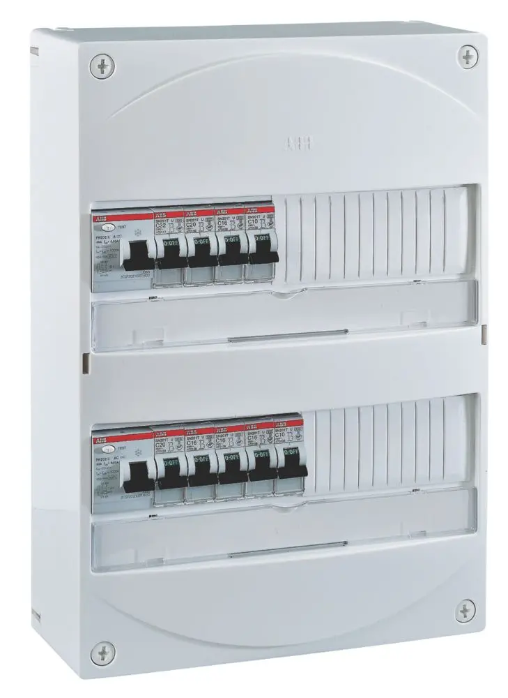 Abb 26-Module 9-Way Pre-Installed Rcd Incomer Consumer Unit 1