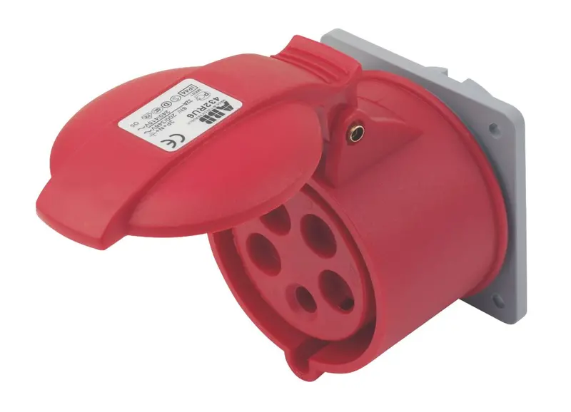 Abb 32A 4P+E Panel-Mount Socket – 415V Heavy-Duty Power Outlet 1