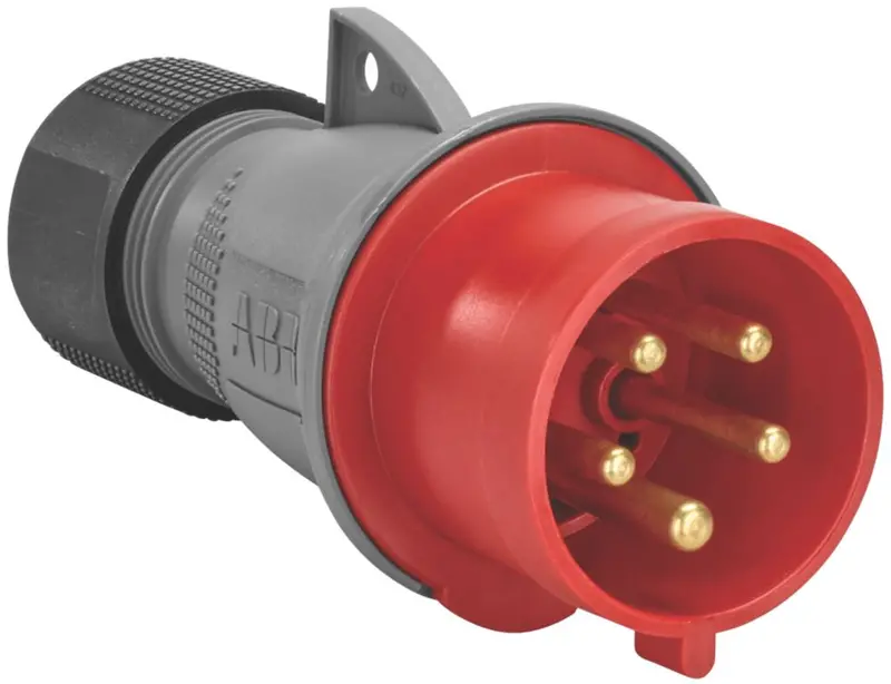 Abb 32A 4P+E Straight Industrial Plug – 415V Rated 1