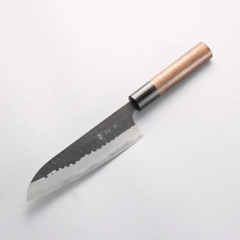 Anryu Blue Super Hammered Santoku – 150Mm Rosewood Handle 1
