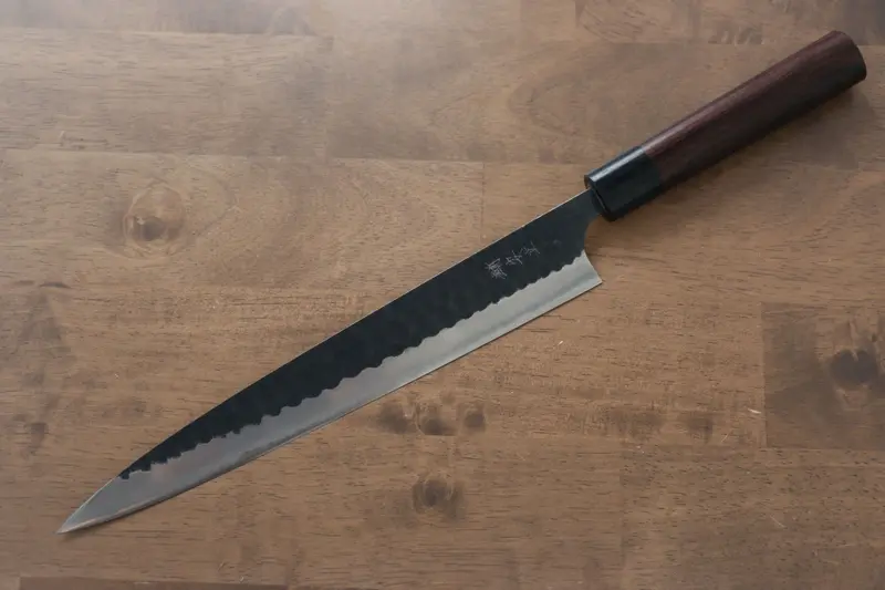 Anryu Blue Super Hammered Sujihiki – 270Mm Black-Finished Blade, Shitan Handle 1