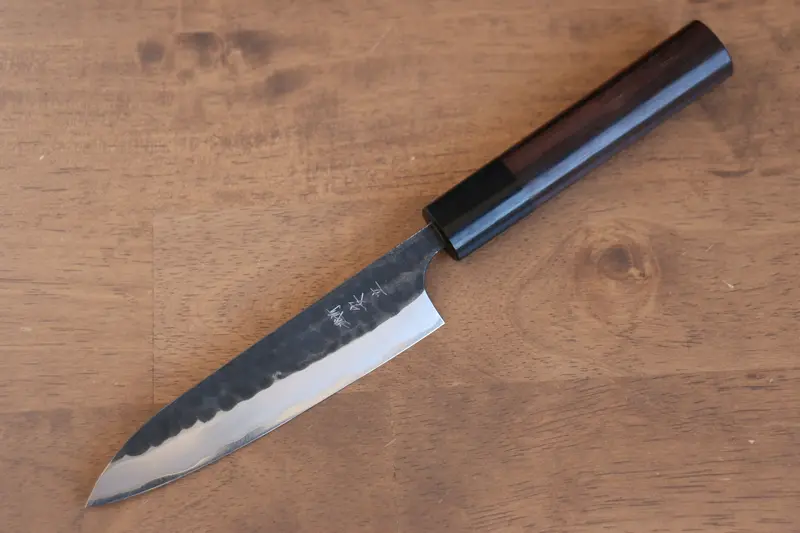 Anryu Blue Super Steel 130Mm Kurouchi Petty-Utility Knife With Shitan Handle 1