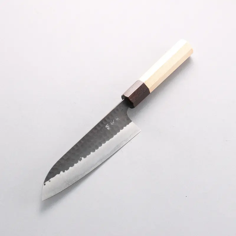 Anryu Blue Super Steel Black-Finish Small Santoku – 150Mm With Magnolia Handle And Ebony Ferrule 1