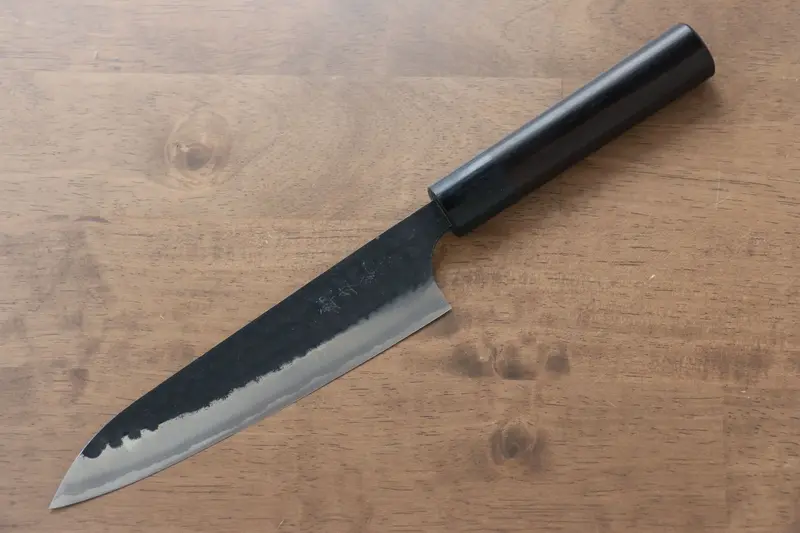 Anryu Blue Super Steel Hammered Gyuto – 180Mm With Blackened Finish And Shitan Handle 1