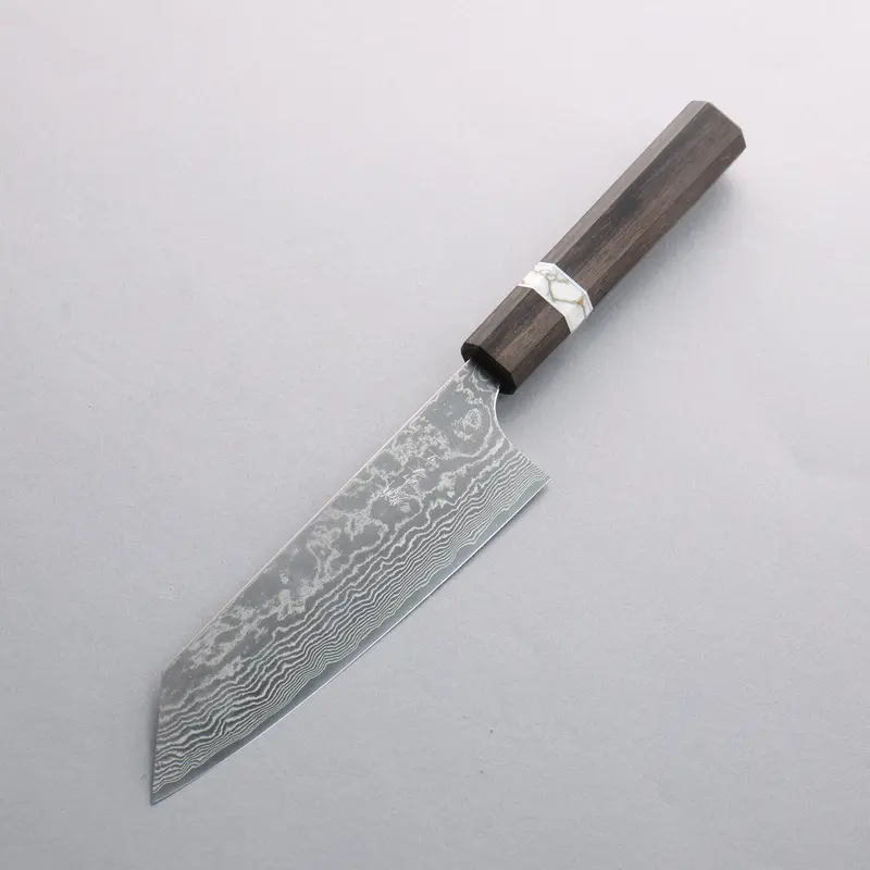 Anryu Vg10 Migaki Damascus Bunka – 170Mm With Rosewood Handle And White Turquoise Ring 1