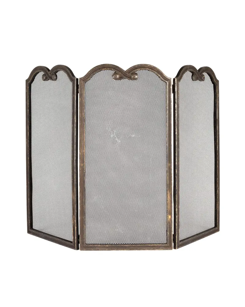 Antique Brass Spark Guard – Circular Design 1