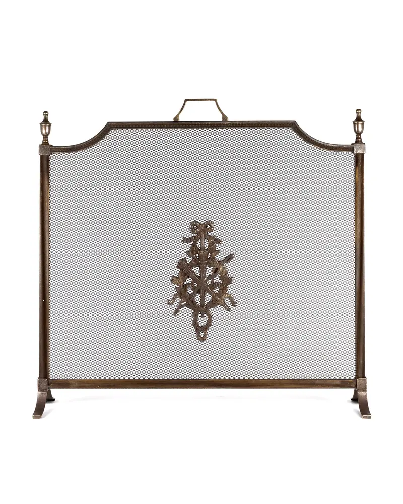 Antique Brass Spark Guard – Gustaf Style 1