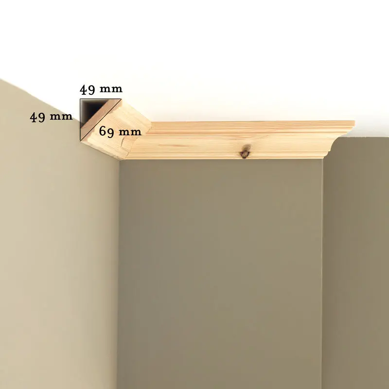 Antique-Style Ceiling Cornice – 15×69 Mm 1