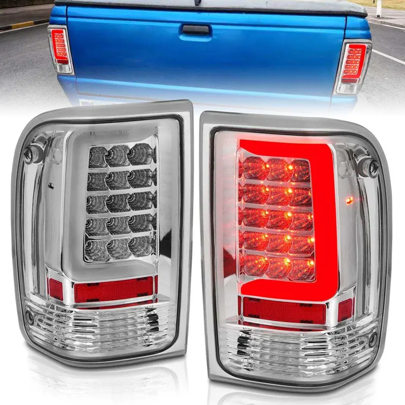 Anzo Usa 311361 Led Tail Light Assembly – Chrome Housing & Clear Lens (Pair) 1