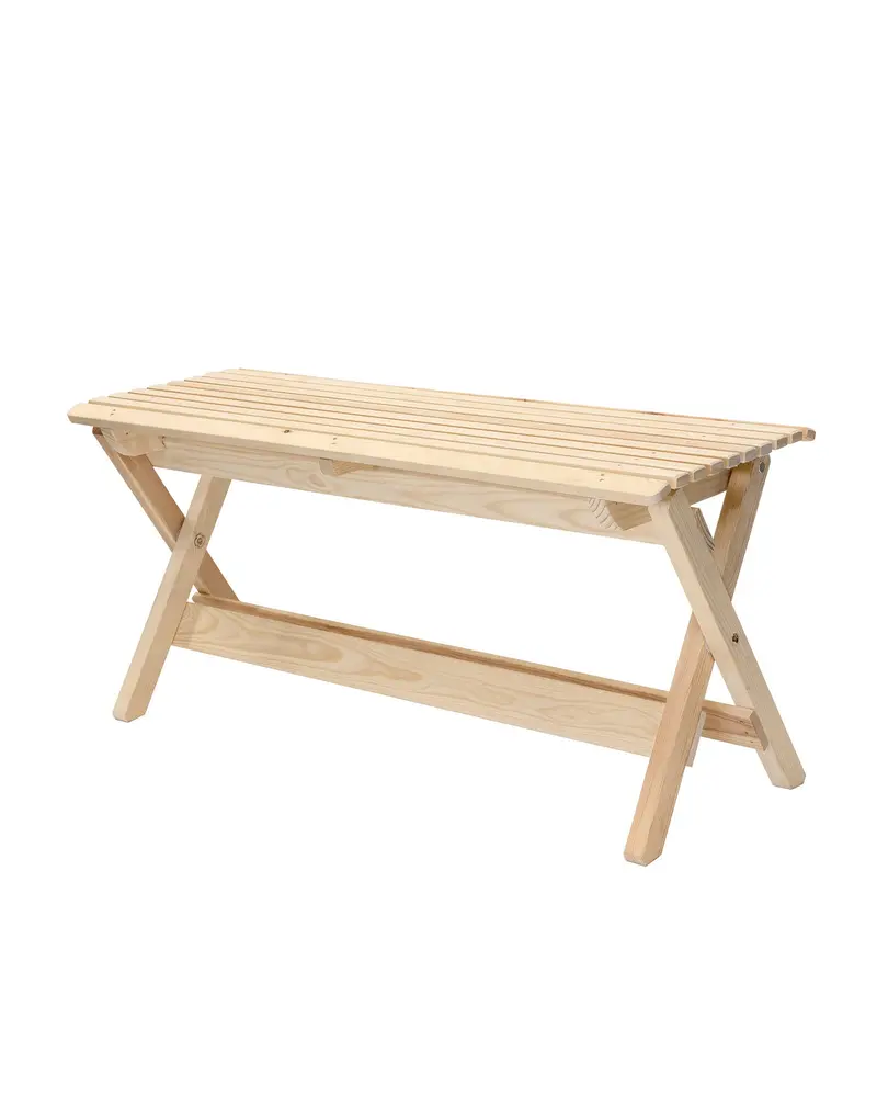 Äppelviken Garden Bench – Unfinished Pine Construction 1