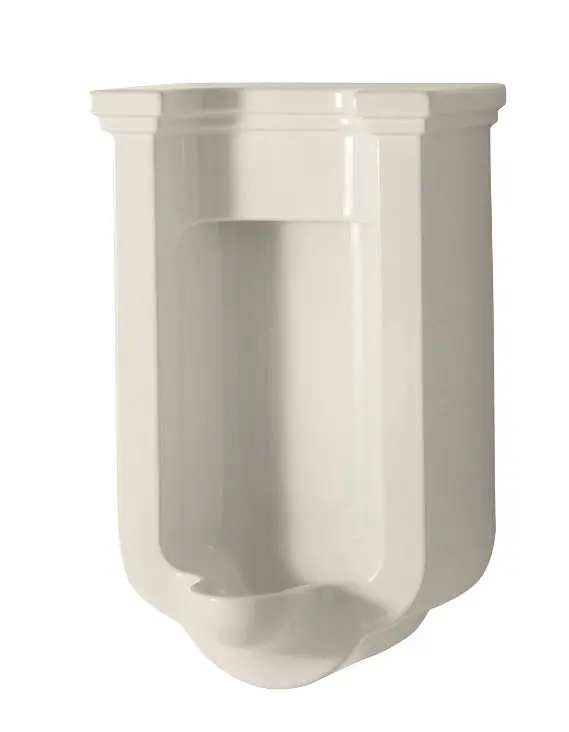 Art Deco Wall-Mounted Urinal – White Porcelain 1