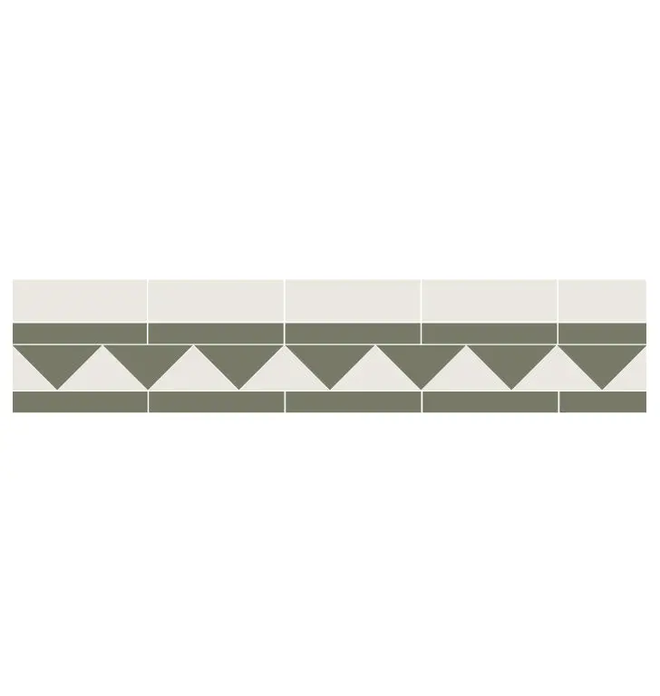 Australian Green Ceramic Tile Trim – 150 Mm White And Green 1