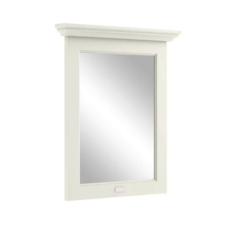 Bayswater 60 Cm Framed Bathroom Mirror With Crown Molding In White 1
