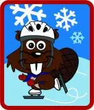 Beaver Scout Crest: Ice Skater Design 1