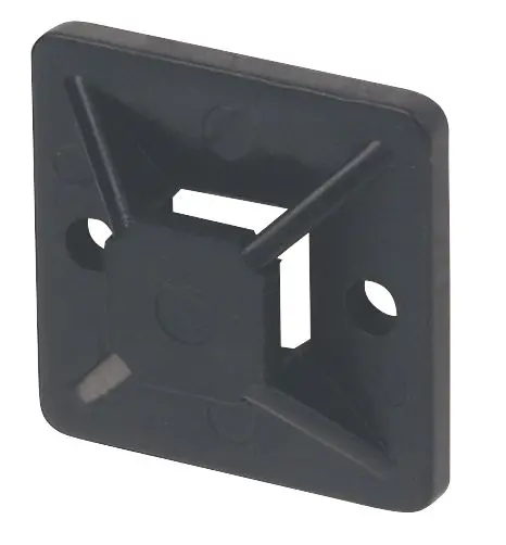 Black Cable Tie Mounting Bases – 20 × 19 Mm, Pack Of 100 1