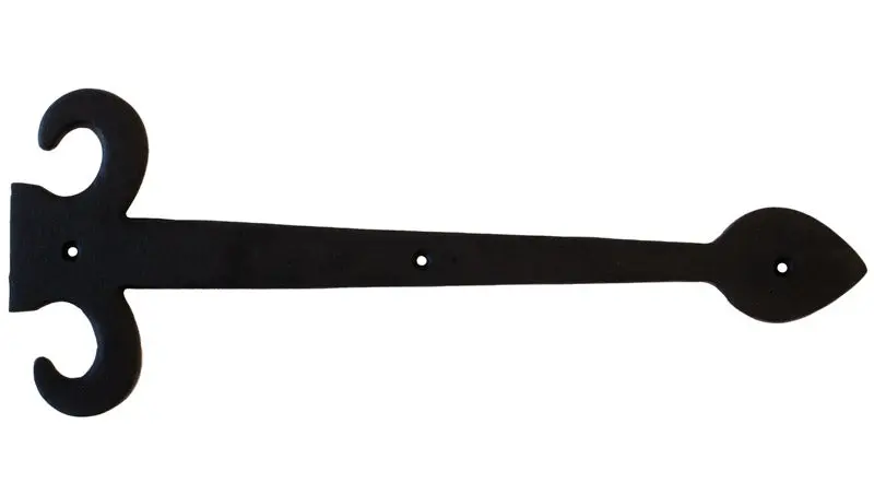 Black Cast Iron Garden Gate Decorative Fitting 1