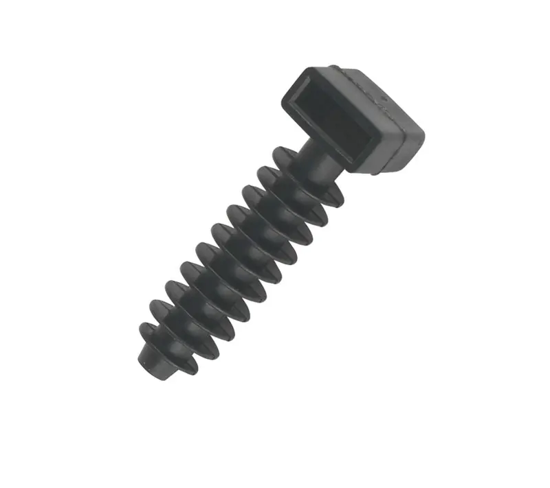 Black Masonry-Mount Cable Tie With Integrated Anchor (40.2 × 10 Mm) – 100-Pack 1