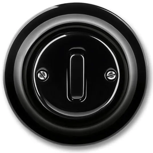 Black Porcelain Spring-Return Push Button – Abb Decento 1
