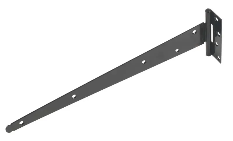 Black Powder-Coated Medium-Duty Tee Hinges – 375Mm, Pair 1