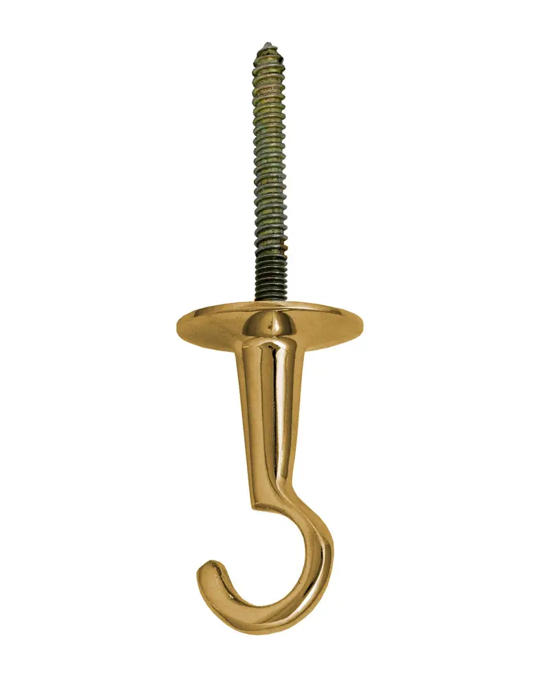 Bloomsbury Ceiling Hook – Polished Brass Finish 1