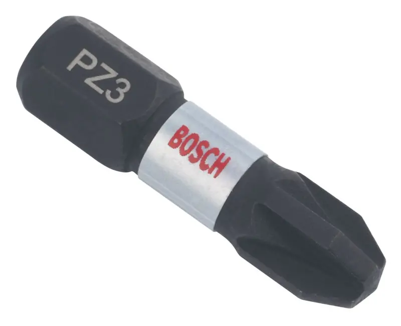 Bosch 1/4" X 25Mm Pz3 Impact-Resistant Screwdriver Bits (2-Pack) 1