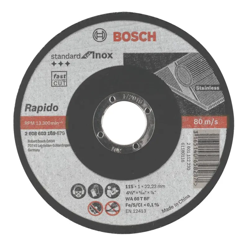 Bosch 115Mm (4.5") Metal Cutting Discs – 10-Pack, 1Mm Thickness 1