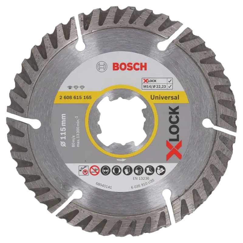 Bosch 115Mm X-Lock Diamond Masonry Cutting Blade 1